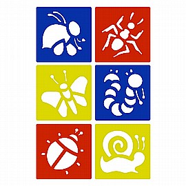 סט 6 שבלונות - חרקים סט 6 שבלונות - חרקים