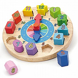 שעון עץ עגול בקוטר 22 ס"מ שעון עץ עגול בקוטר 22 ס"מ