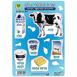חיתוכי הפרה ומוצרי חלב 18 יחידות חיתוכי הפרה ומוצרי חלב 18 יחידות