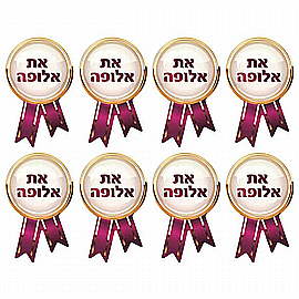 מדבקות מדליה את אלופה 10 דפים מדבקות מדליה את אלופה 10 דפים