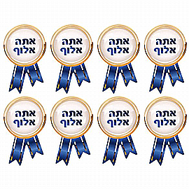 מדבקות מדליה אתה אלוף 10 דפים מדבקות מדליה אתה אלוף 10 דפים