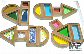 סט 16 קוביות עץ סנסורי סט 16 קוביות עץ סנסורי