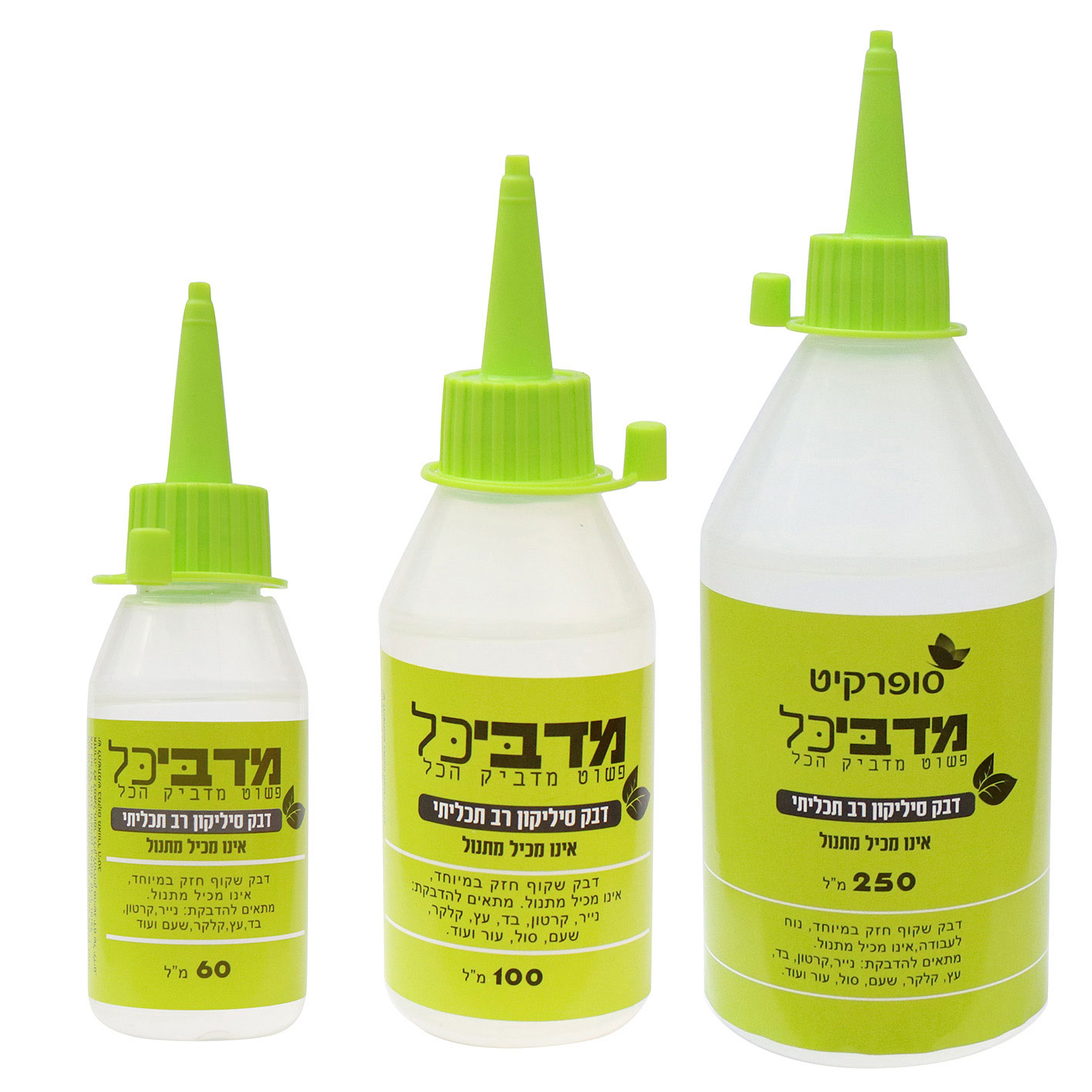 דבק סיליקון רב תכליתי - גדלים שונים | עיר גנים - ציוד לגני ילדים