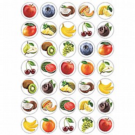 מדבקות פירות קטנים 10 דפים מדבקות פירות קטנים 10 דפים