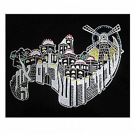 יצירה קישוט סוכה שבחי ירושלים קטיפה יצירה קישוט סוכה שבחי ירושלים קטיפה