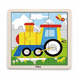 פאזל עץ 9 חלקים קטר VIGA פאזל עץ 9 חלקים קטר VIGA